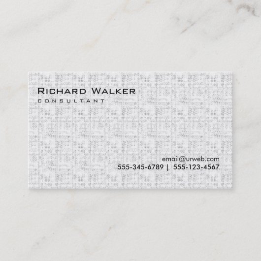 白黒グレープロフェッショナルプレーンクール 名刺 (正面)