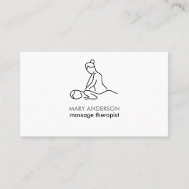 白黒グレーマッサージセラピーマッサージスパ 名刺