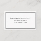 白黒グレーミニマルプロフェッショナル 企業の 名刺 (正面)