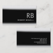 白黒グレーモノグラムコンサルタント名刺 名刺 (正面/裏面)