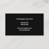 白黒グレーモノグラムマネージャー名刺 名刺 (裏面)