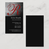 白黒グレーモノグラム名刺 名刺 (正面/裏面)