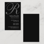 白黒グレーモノグラム名刺 名刺 (正面/裏面)