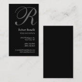 白黒グレーモノグラム名刺 名刺 (正面/裏面)