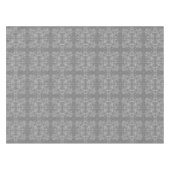 白黒グレーレトロフローラ水の色パターン テーブルクロス (正面(横))