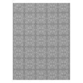 白黒グレーレトロフローラ水の色パターン テーブルクロス (正面)