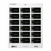 白黒グレーヴィンテージフローラダマスク2 ラベル (フルシート)