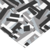 白黒グレー抽象芸術ジオメトリパッチ テーブルクロス (アングル)