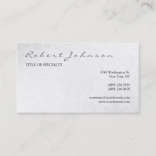 白黒グレー書道モダン名刺 名刺 (正面)