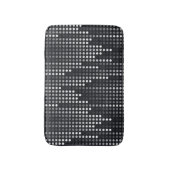 白黒グレー水玉模様行列 バスマット (正面縦)