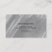 白黒グレー水色（ばちゃばちゃ）跳ねる モダン 名刺 (裏面)