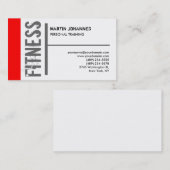 白黒グレー赤モダン名刺 名刺 (正面/裏面)