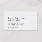 白黒グ実在レイエステートエージェント名刺 名刺 (裏面)