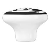 白黒ケルト人のTriskeleのオーナメント セラミックノブ (側面)