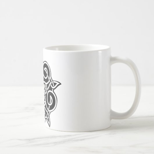 白黒ケルト結び目模様 コーヒーマグカップ (右)