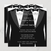 白黒ゲイウェディングシャワー招待状 招待状 (正面/裏面)