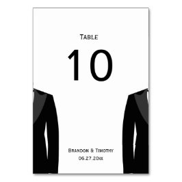 白黒ゲイ結婚の表番号カード テーブルナンバー