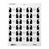 白黒ゲイ結婚住所 シール (フルシート)