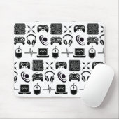 白黒ゲームをテーマにしたゲーム マウスパッド (マウス)