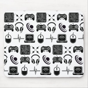 白黒ゲームをテーマにしたゲーム マウスパッド