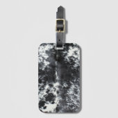 白黒コウィドヴィンテージプリント ラゲッジタグ (正面縦)