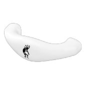 白黒ココペリ模様南西デザイン セラミック引き出し取っ手 (アングル)