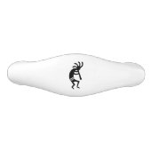 白黒ココペリ模様南西デザイン セラミック引き出し取っ手 (正面)