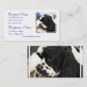白黒コッカースパニエルの名刺 名刺 (正面/裏面)