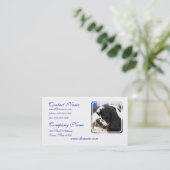 白黒コッカースパニエルの名刺 名刺 (スタンド正面)