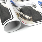 白黒コッカースパニエル ラッピングペーパー (ロールコーナー)