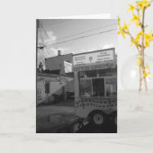 「白黒コットンキャンディースタンド」誕生日カード カード (黄色い花)