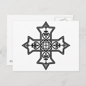 白黒コプト十字 ポストカード (正面/裏面)