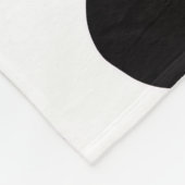 白黒コホイフェイクド フリースブランケット (角)