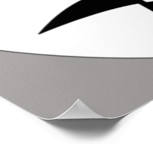 白黒コメディとドラマのマスク ポスター (角)