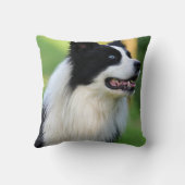 白黒コリー縁どドッグ クッション (裏面)