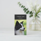 白黒コリー縁どドッグ 名刺 (スタンド正面)
