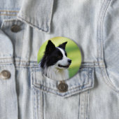 白黒コリー縁どドッグ 缶バッジ (インサイチュ)