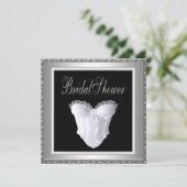 白黒コルセットブライダルシャワー 招待状 (スタンド正面)