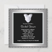 白黒コルセットブライダルシャワー 招待状 (裏面)