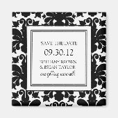 白黒コレクション日付マグネットを保存 マグネット (正面)