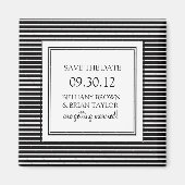 白黒コレクション日付マグネットを保存 マグネット (正面)