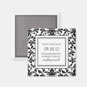 白黒コレクション日付マグネットを保存 マグネット (正面/裏面)