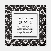 白黒コレクション日付マグネットを保存 マグネット (正面)