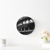 白黒コロシアムローマ帝国 ラウンド壁時計 (ホーム)