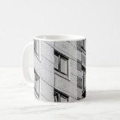 白黒コンクリート建物 コーヒーマグカップ (正面左)