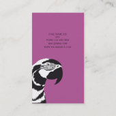 白黒コンゴウインコのオウム 名刺 (裏面)