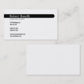 白黒コンサルタントビモダンジネスカード 名刺 (正面/裏面)