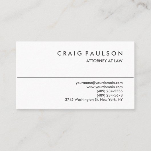 白黒コンサルタント弁護士名刺 名刺 (正面)