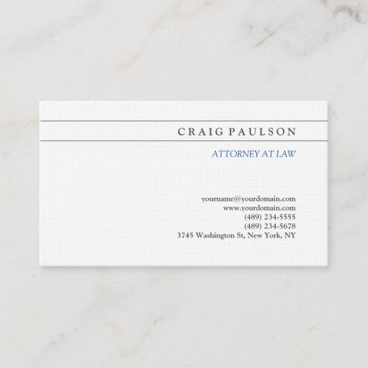 白黒コンサルタント弁護士業 名刺 (正面)