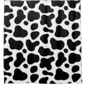 白黒コンターモダン装飾 シャワーカーテン (正面)